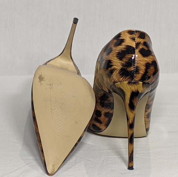 NEW FSJ Women Sexy Leopard Printed Pointy Toe High Heel Stilettos Sz 11 - Picture 9 of 10